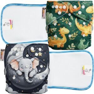 TOKOMAMY Cloth Diaper – Dinosaur & Elephant (Pack of 2) – image 1