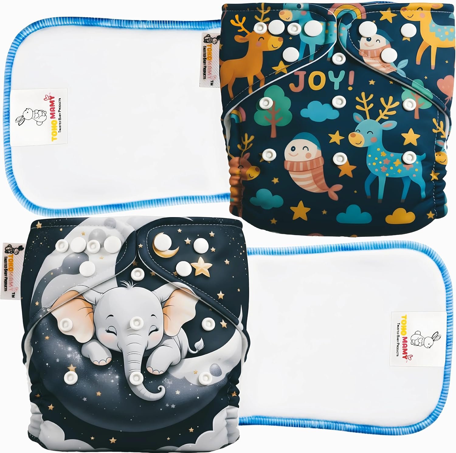 TOKOMAMY Cloth Diaper – Reindeer & Elephant (Pack of 2) – image 1