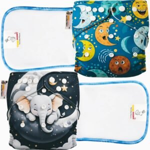 TOKOMAMY Cloth Diaper – Sun & Elephant (Pack of 2) – image 1