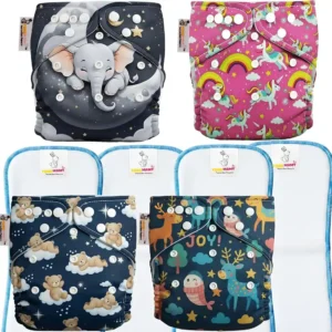 TOKOMAMY Cloth Diaper – Assorted Prints Set B (Pack of 4)