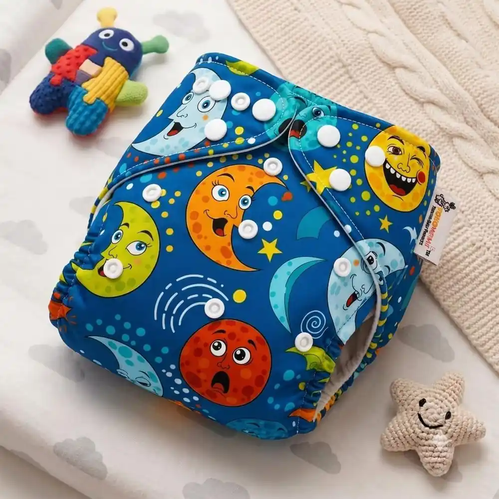 TOKOMAMY Reusable Cloth Diaper – Crescent Sun (Pack of 1)
