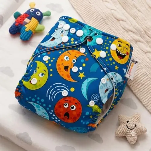 TOKOMAMY Reusable Cloth Diaper – Crescent Sun (Pack of 1) - Image 6