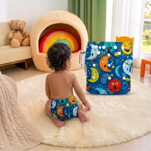 TOKOMAMY Reusable Cloth Diaper – Crescent Sun (Pack of 1)