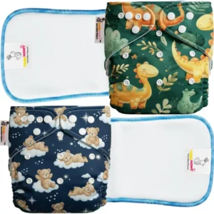 TOKOMAMY Cloth Diaper – Dinosaur & Teddy (Pack of 2)