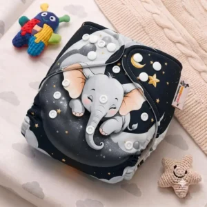 TOKOMAMY Reusable Cloth Diaper – Elephant (Pack of 1)