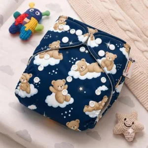 TOKOMAMY Reusable Cloth Diaper – Teddy Bear (Pack of 1)