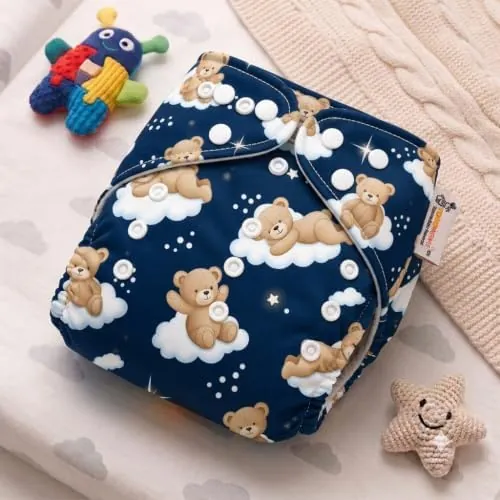 TOKOMAMY Cloth Diaper – Teddy, Sun & Elephant (Pack of 3) - Image 3